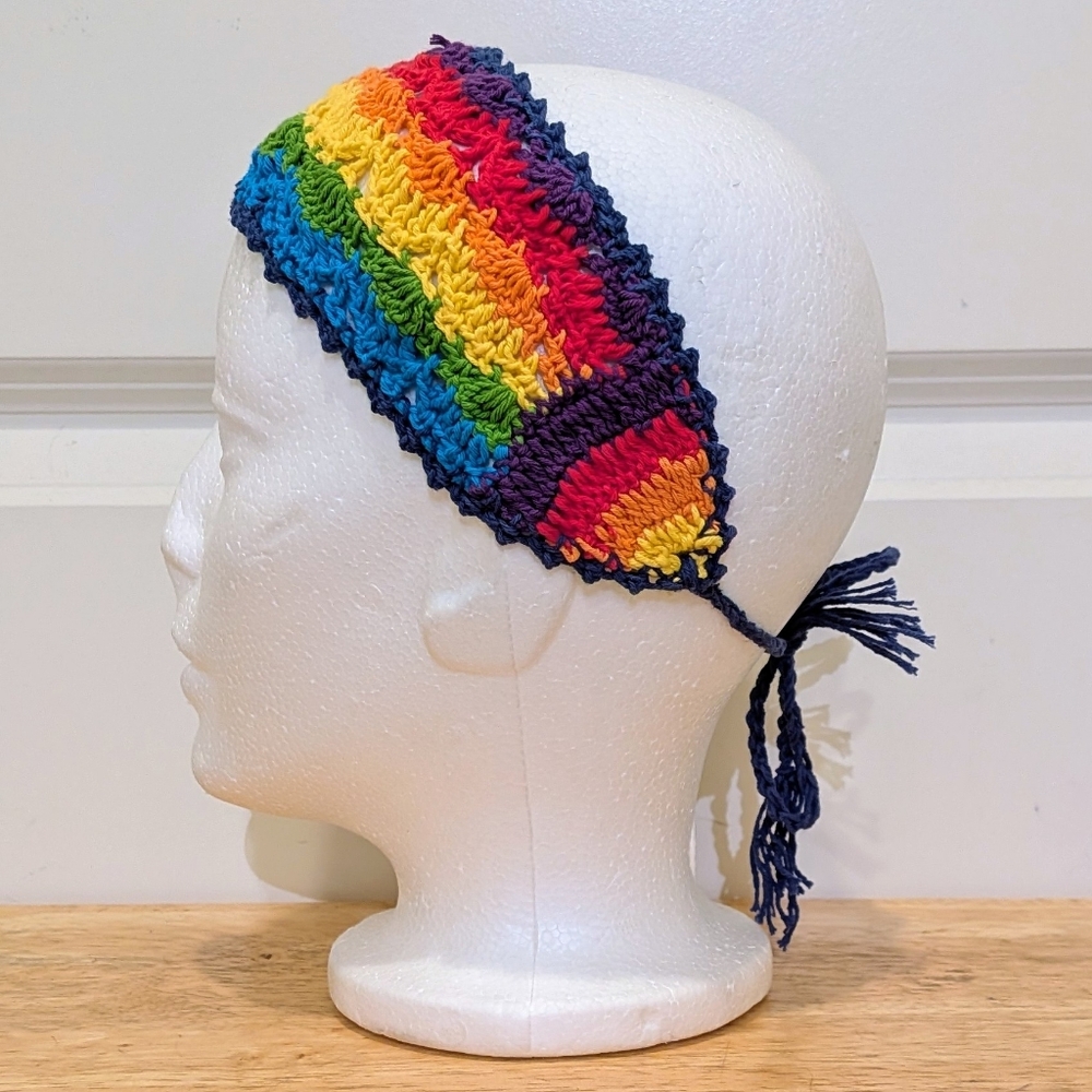 NWOT Beckwoman Hand Crocheted Tie Back Tassel Headband